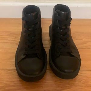 Camper Courb high-top black leather sneakers